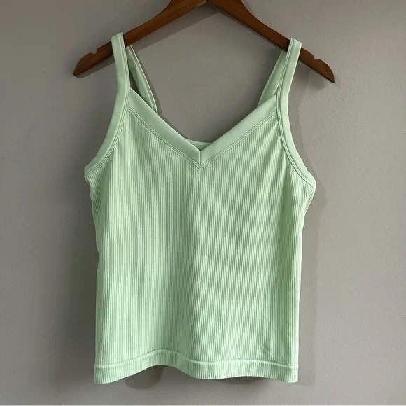 Athleta Renew Seamless V-Neck Tank Calypso Mint Size Large - Picture 2 of 4